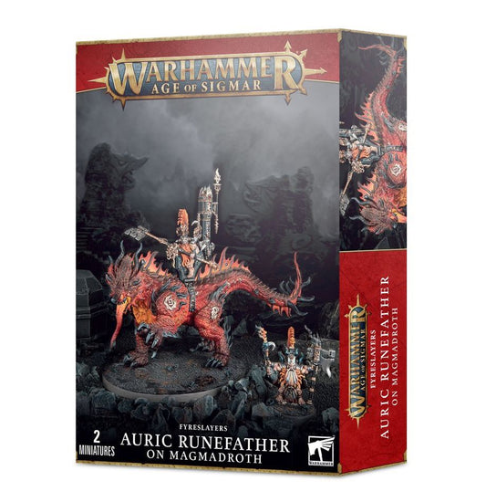 Auric Runefather on Magmadroth Fyreslayers Warhammer Age of Sigmar NIB! WBGames