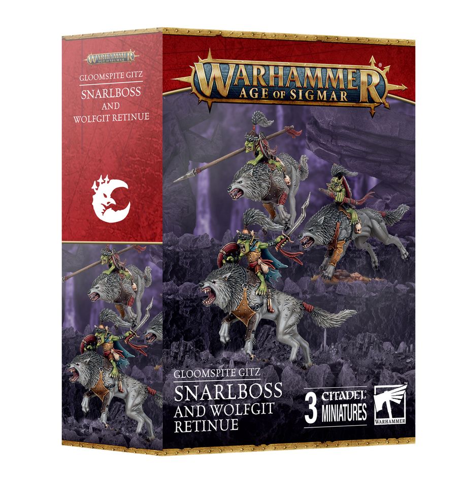 Snarlboss and Wolfgit Retinue Gloomspite Gitz Warhammer Age of Sigmar