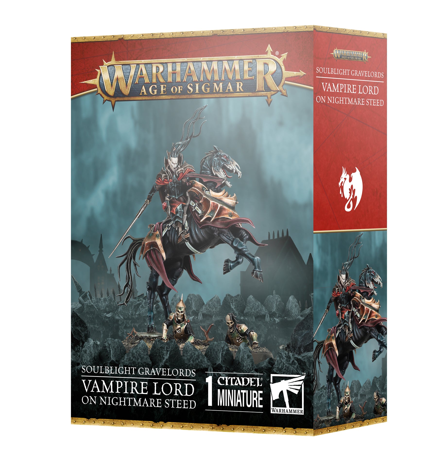 Vampire Lord on Nightmare Steed Soulblight Gravelords Warhammer AoS