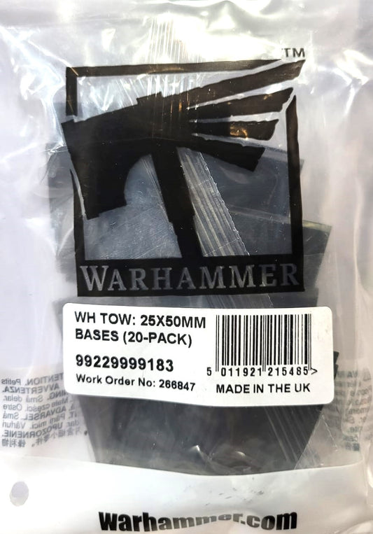 Warhammer Old World 25x50mm Rectangular Bases WBGames