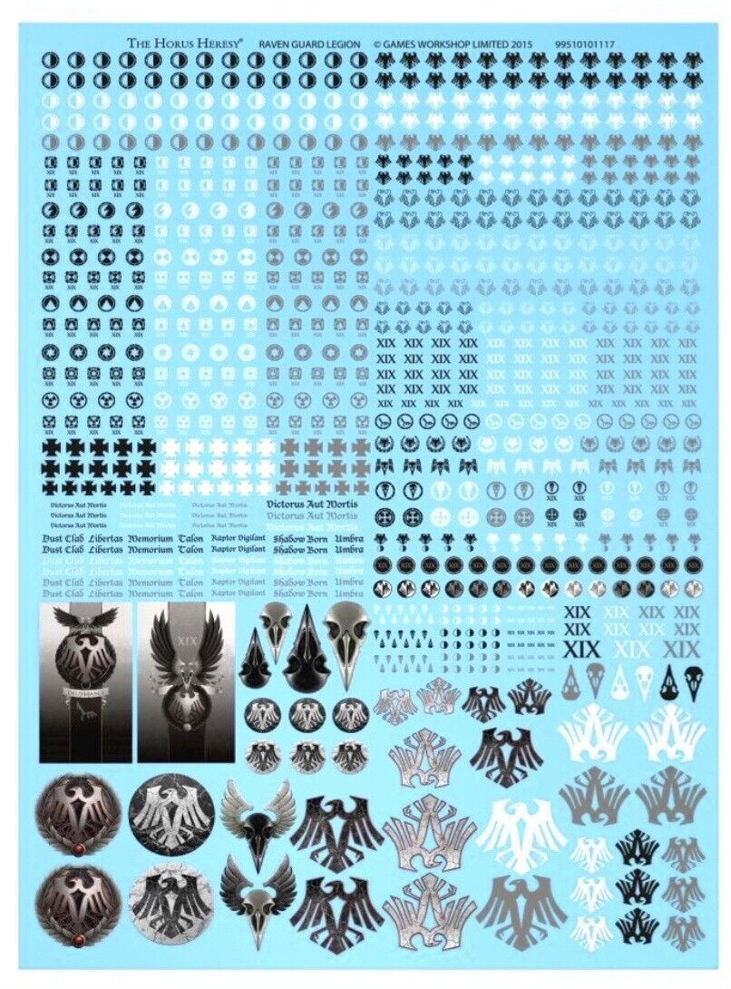 Raven Guard Transfer Sheet Warhammer  Horus Heresy