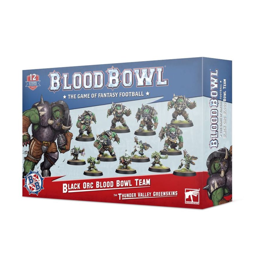 Black Orc Blood Bowl Team the Thunder Valley Greenskins Warhammer
