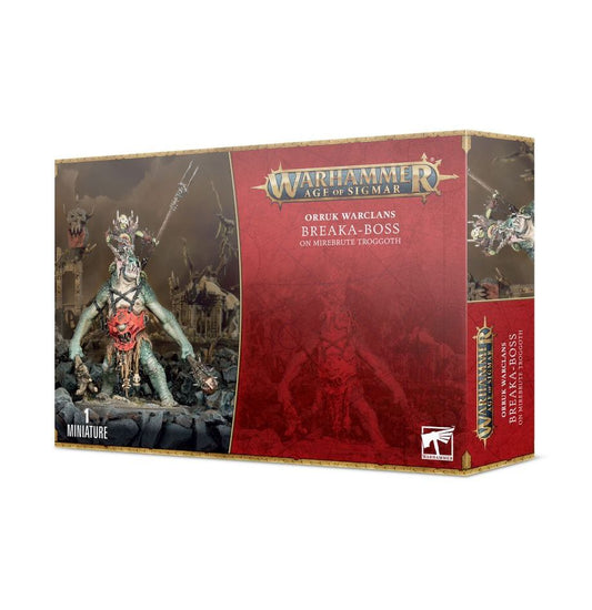 Breaka-Boss On Mirebrute Troggoth Orruk Warclans Warhammer AoS