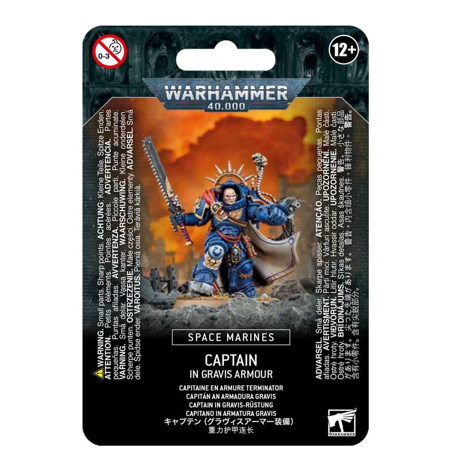 Captain in Gravis Armour Space Marines Warhammer 40K