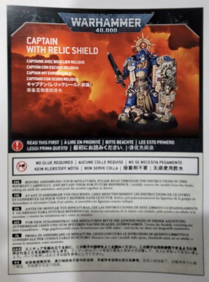 Captain With Relic Shield Space Marines Warhammer 40K