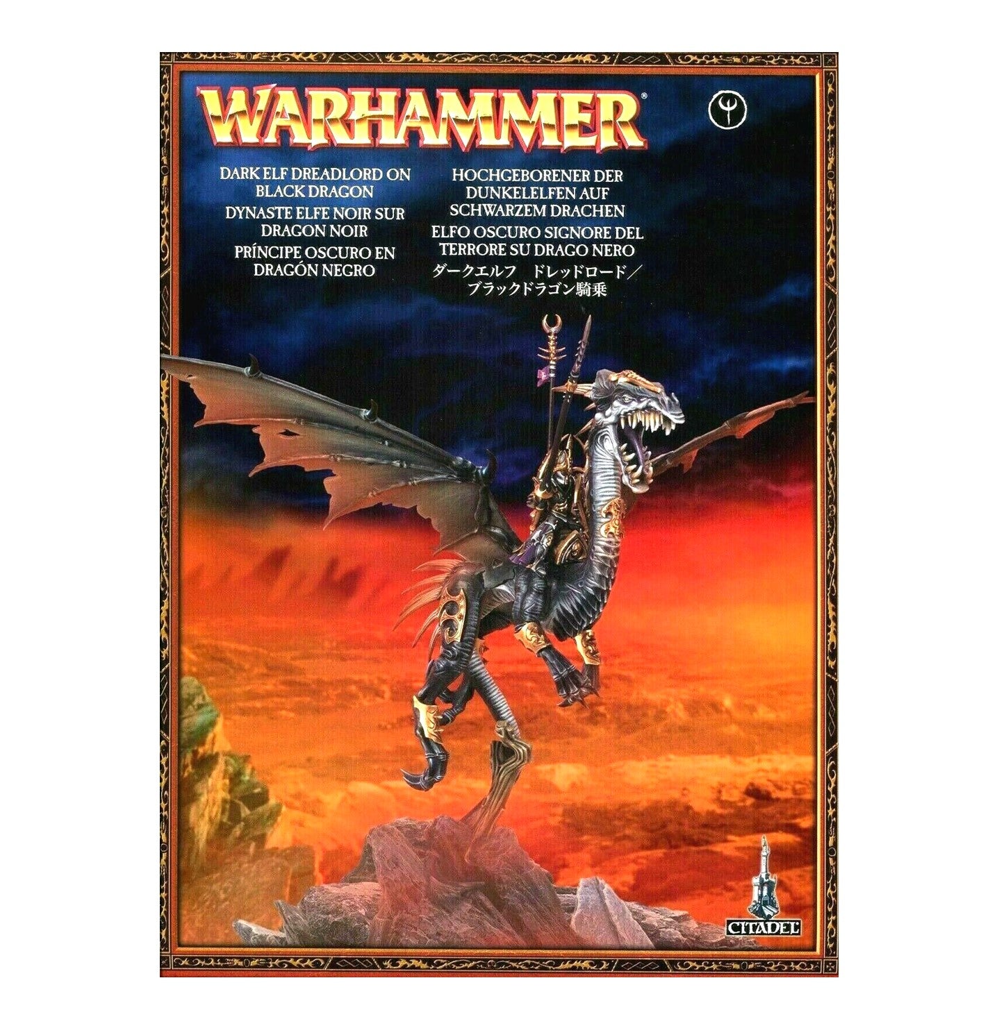 Dreadlord On Black Dragon Sorceress Dark Elf Warhammer AoS
