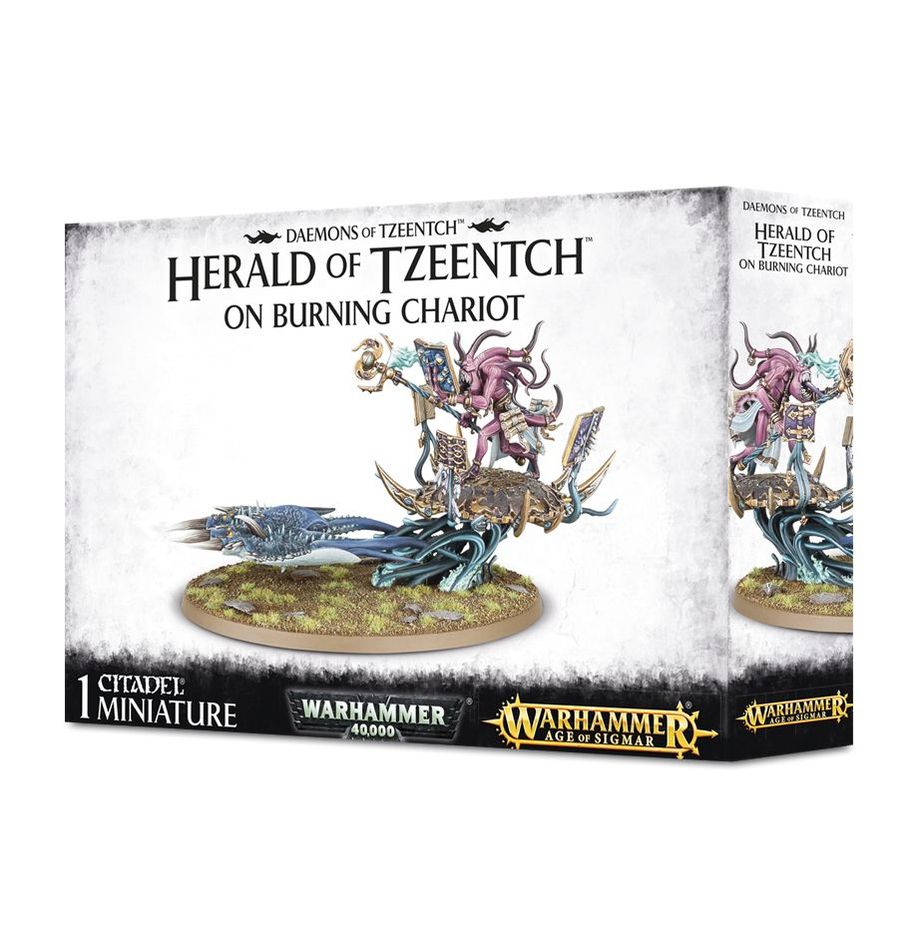 Fateskimmer, Herald of Tzeentch on Burning Chariot Daemons Tzeentch AoS  WBGames