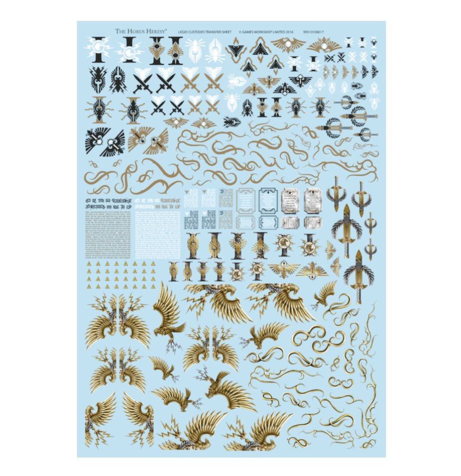 Legio Custodes  Vehicle Transfer Sheet Warhammer Horus Heresy 30K 40K