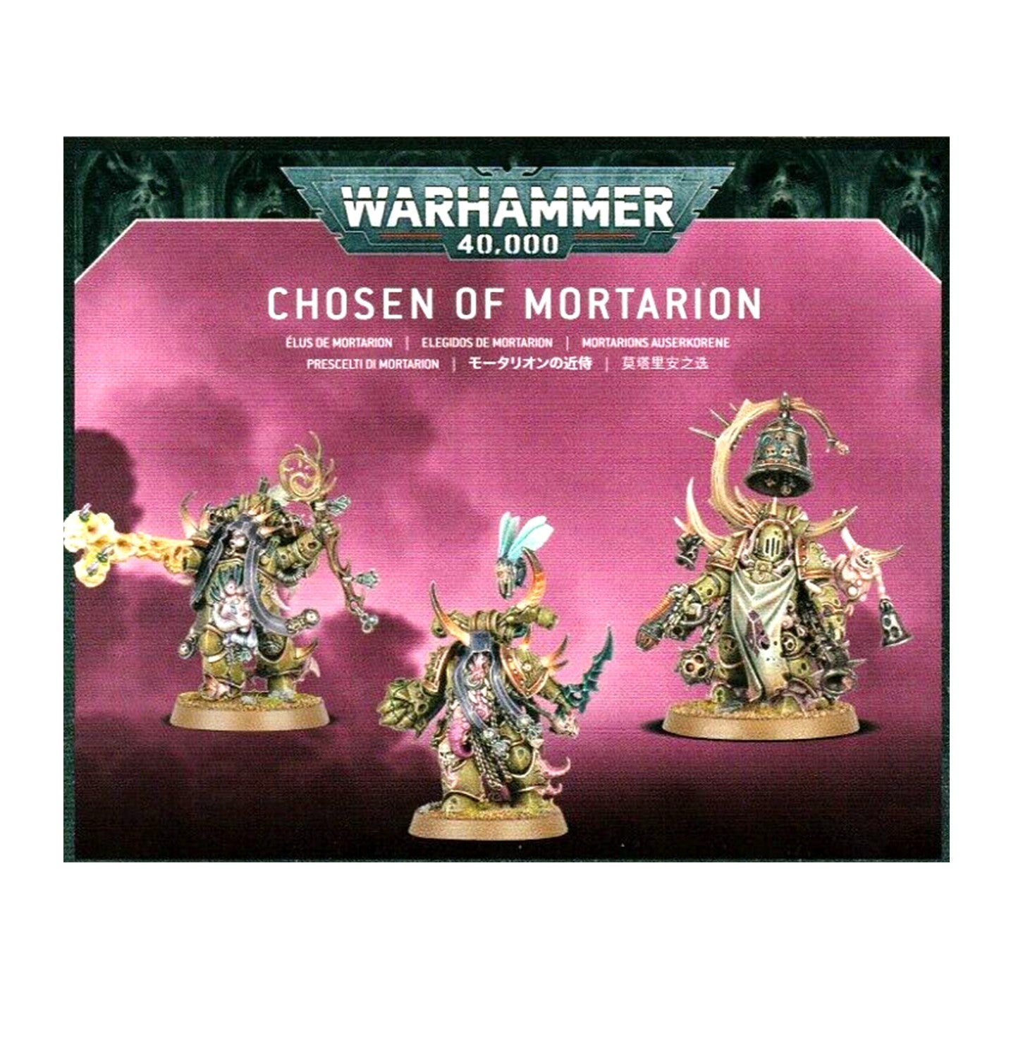 Malignant Plaguecaster, Noxious Blightbringer, and Plague Marine Champion