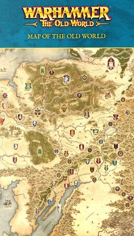 Map of the Old World Warhammer The Old World  New! WBGames