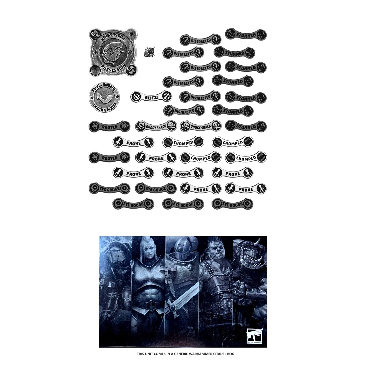 Official Game Tokens Blood Bowl Warhammer