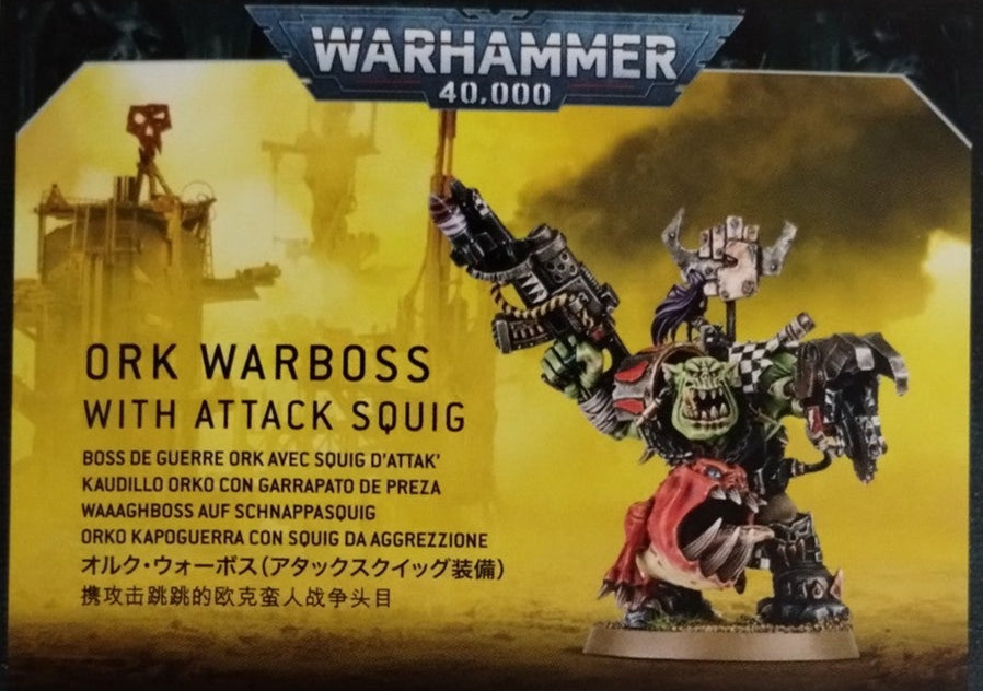 Ork Warboss With Attack Squig Warhammer 40K – War Battle Games
