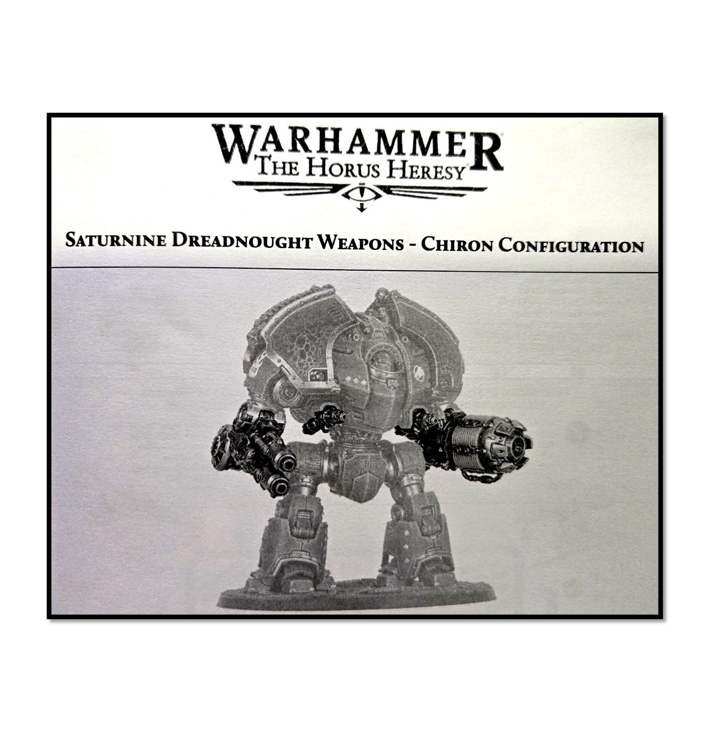 Saturnine Dreadnought Weapons Chiron Warhammer Horus Heresy 30K