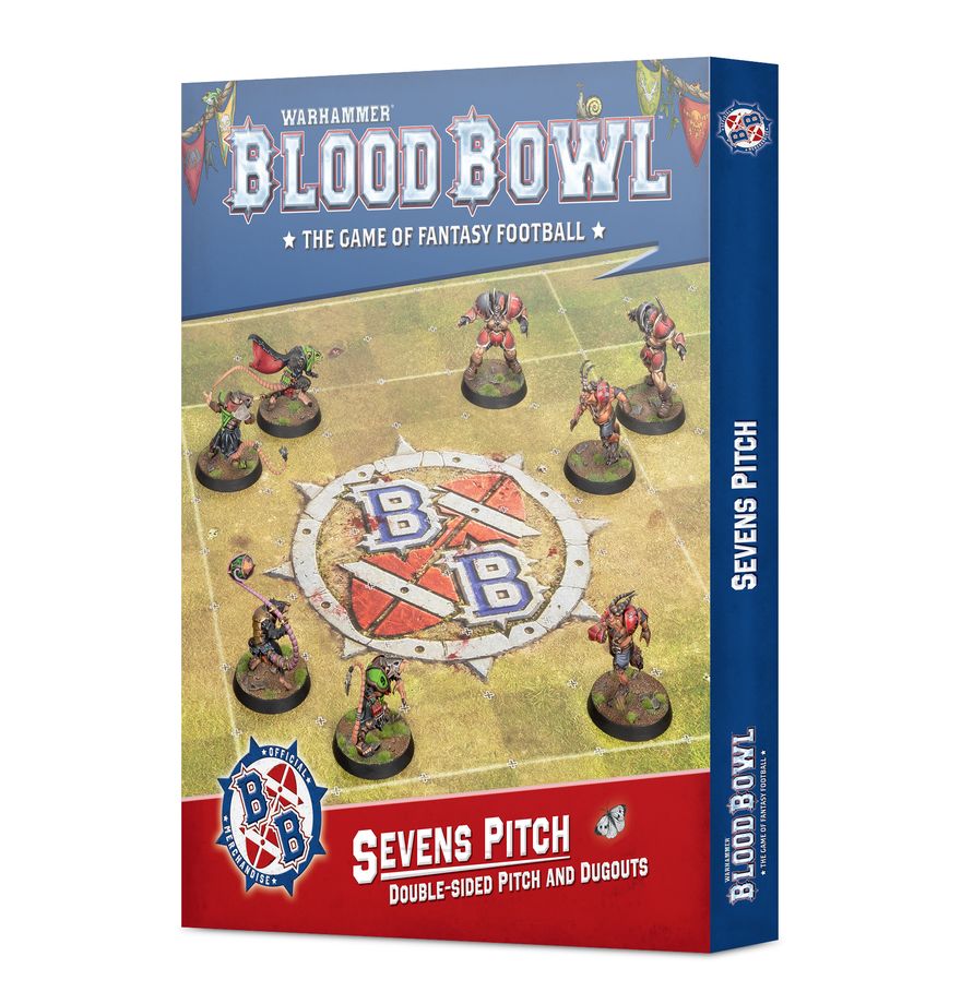 Sevens Pitch Double-sided Pitch and Dugouts Blood Bowl Warhammer