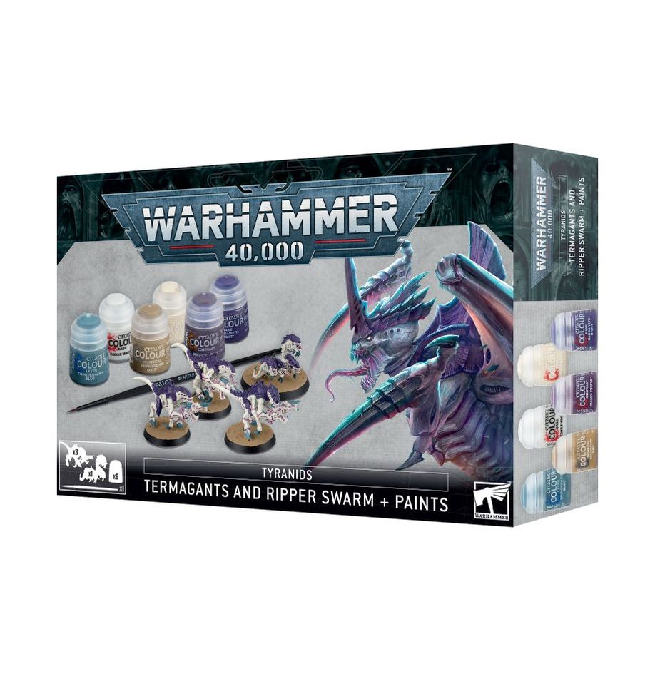 Tyranids Termagants And Ripper Swarm + Paints Set Warhammer 40K