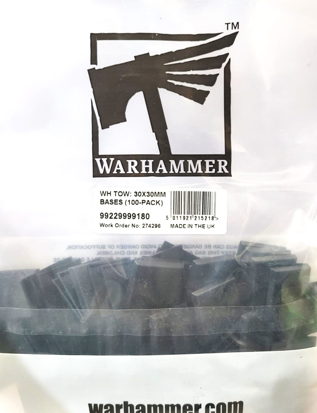 Warhammer Old World 30X30Mm Square Bases 100-Pack