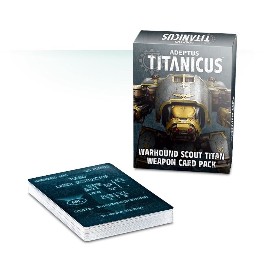 Warhound Scout Titan Weapon Card Pack Adeptus Titanicus