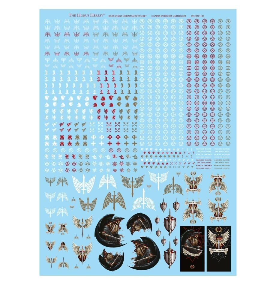 Dark Angels Legion Transfer Sheet Warhammer Horus Heresy