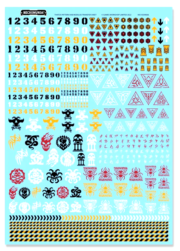 Thatos Pattern Hab Modules Transfer Sheet Necromunda