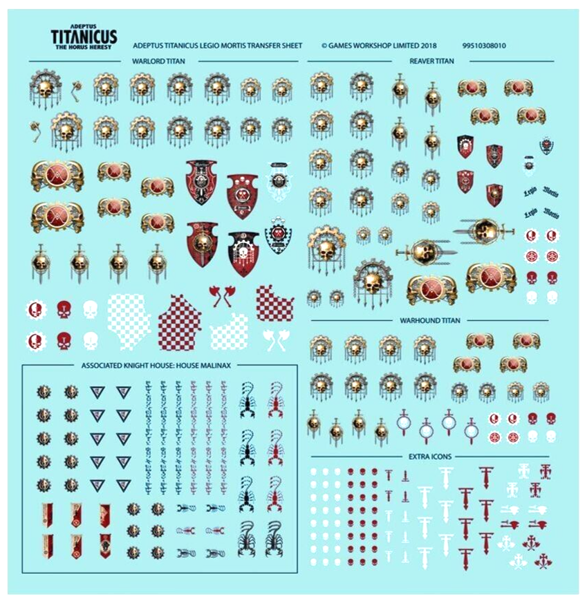 Legio Mortis Transfer Sheet Adeptus Titanicus Warhammer