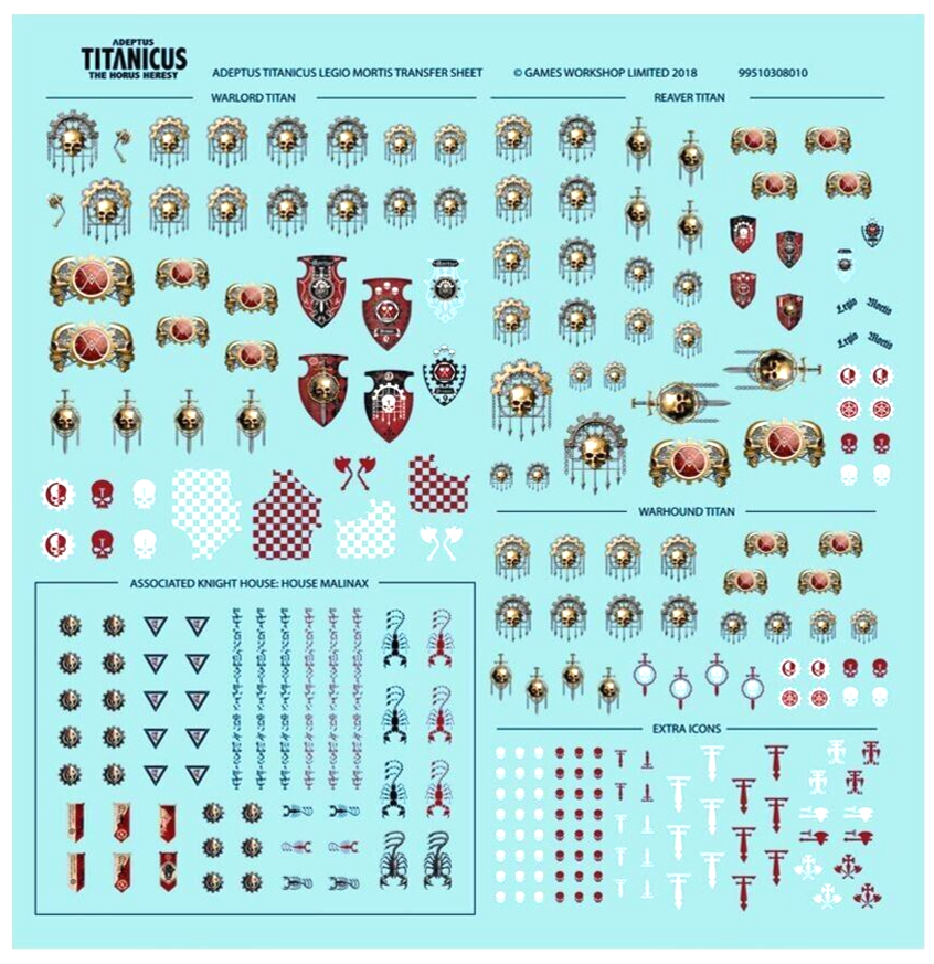 Adeptus Titanicus Legio Mortis Transfer Sheet Legion Warhammer           WBGames