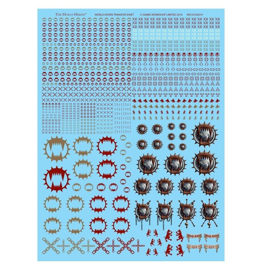 World Eaters Legion Transfer Sheet Warhammer 40K