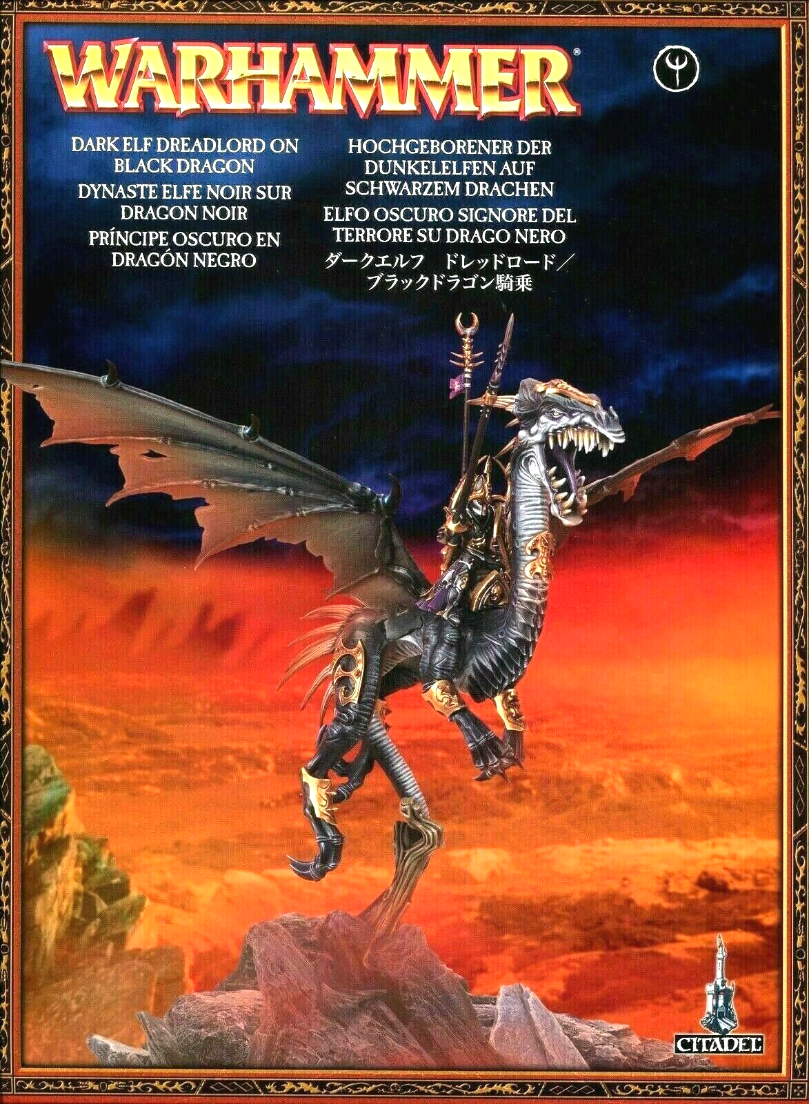 Dreadlord on Black Dragon Sorceress Dark Elf Warhammer AoS NIB!       WBGames