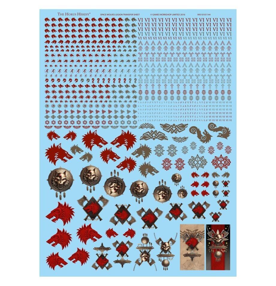 Space Wolves Legion Transfer Sheet Warhammer Horus Heresy
