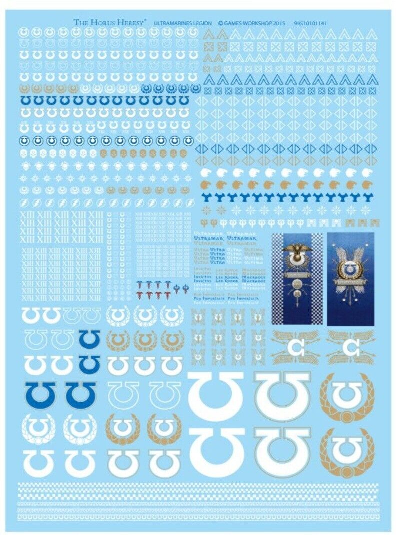 Ultramarines Legion Transfer Sheet Warhammer Horus Heresy