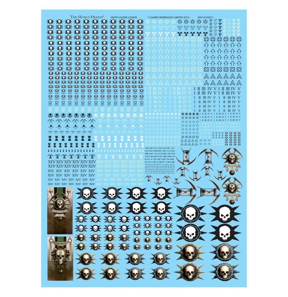 Death Guard Legion Transfer Sheet Warhammer 40K
