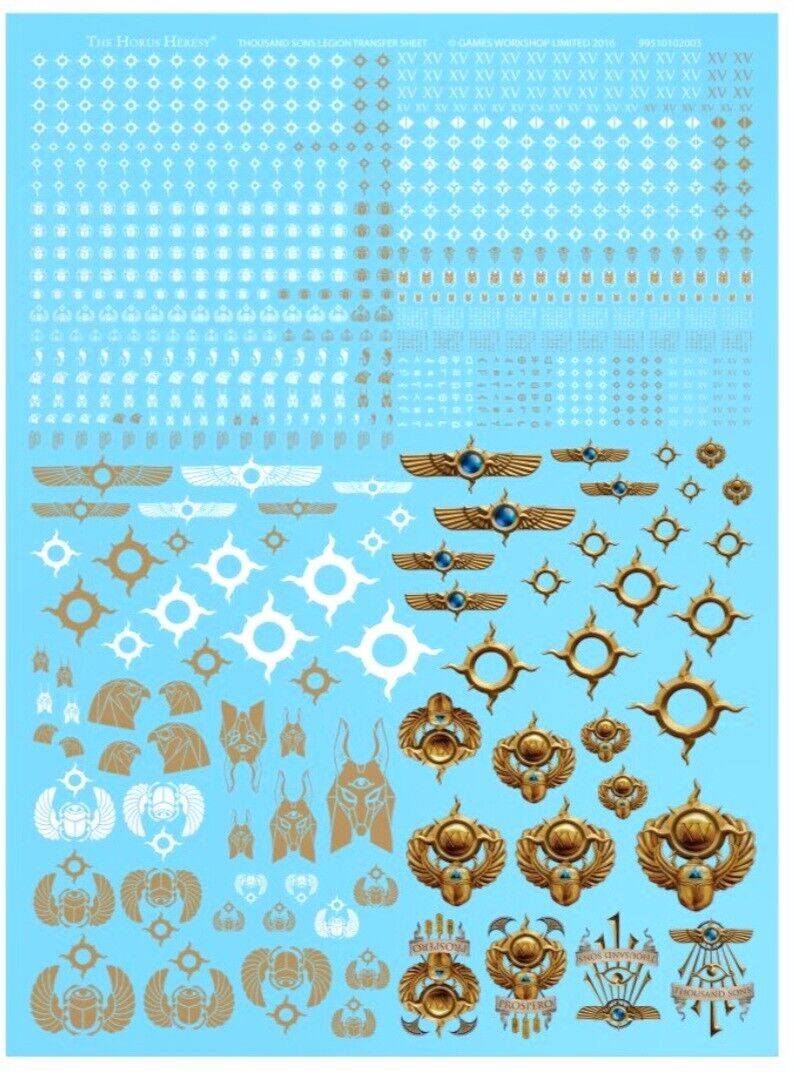 Thousand Sons Transfer Sheet Forge World Warhammer Horus Heresy